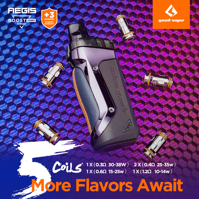GeekVape Aegis Boost LE Bonus Kit, b series coils, aegis boost ...